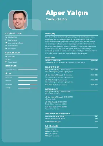 Cankurtaran CV Örnekleri cv indir
